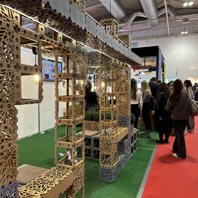 Modular pavilion at an outdoor event