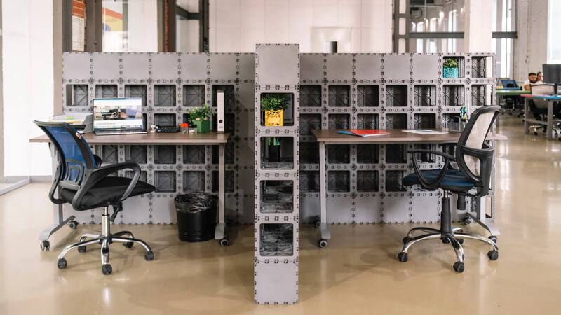 Modular office partitions — assemble without tools