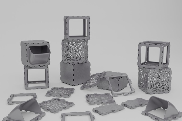 Cubik modular cubes in studio colors