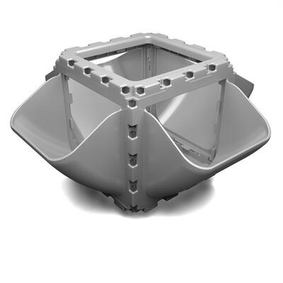 Grey Cubik Flora panel, angled view