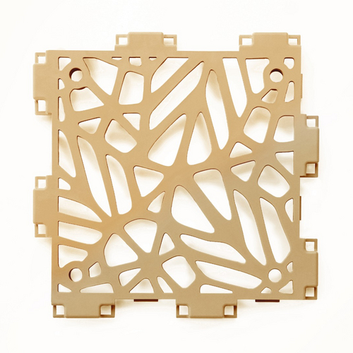 Beige Cubik Bion panel, lattice close-up