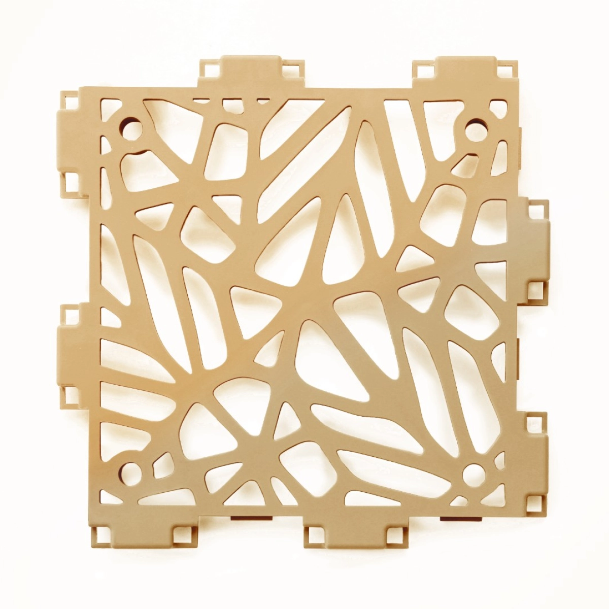 Beige Cubik Bion panel, lattice close-up