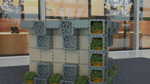 Recepcja Cubik.One z zielonymi modułami