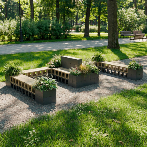 Cubik planter bench system