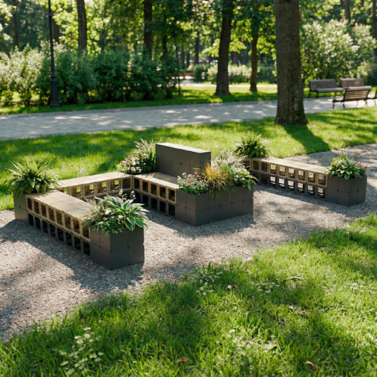 System ławek do sadzenia