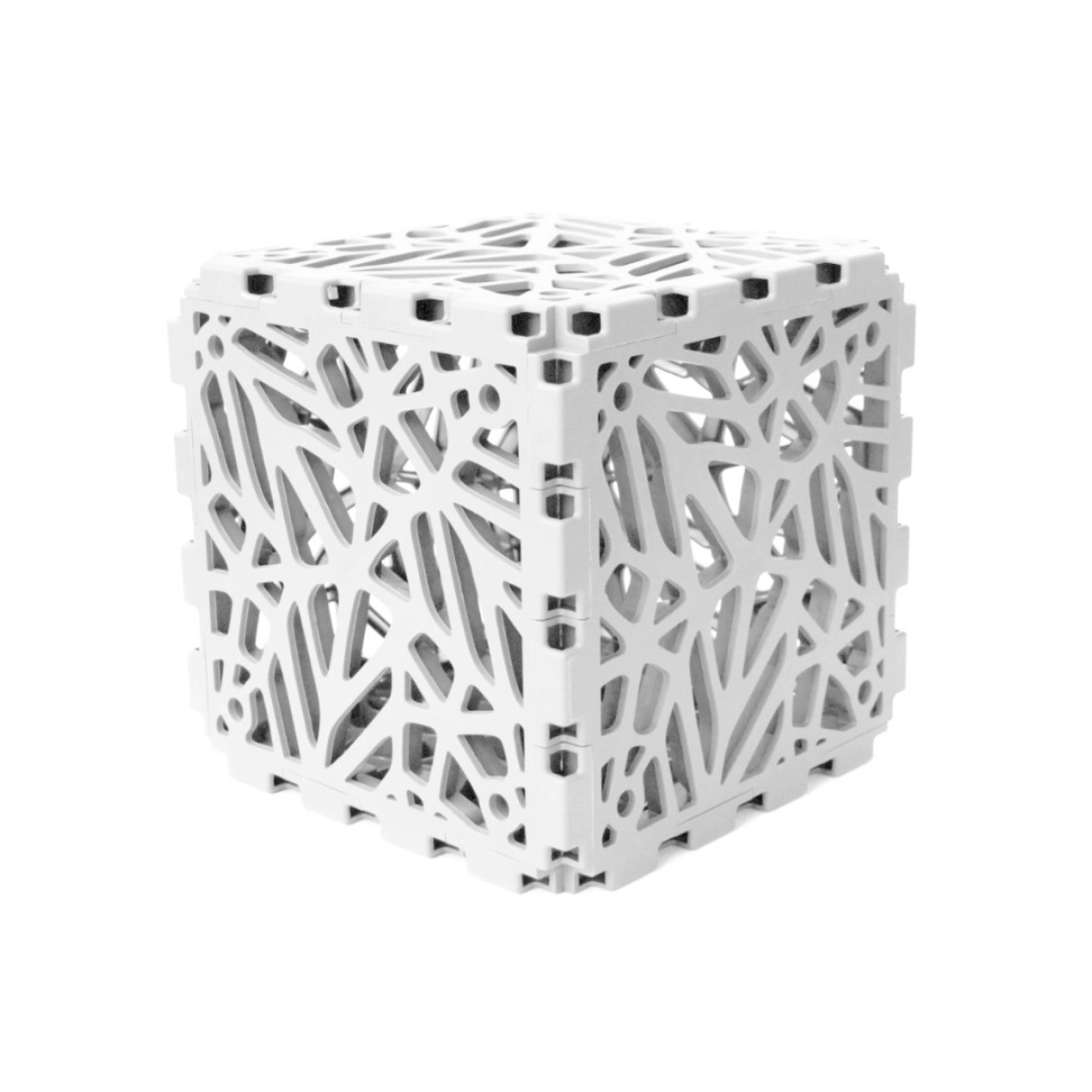 White Cubik Bion cube, lattice faces
