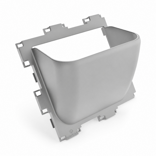 White Cubik Flora planter panel, studio view