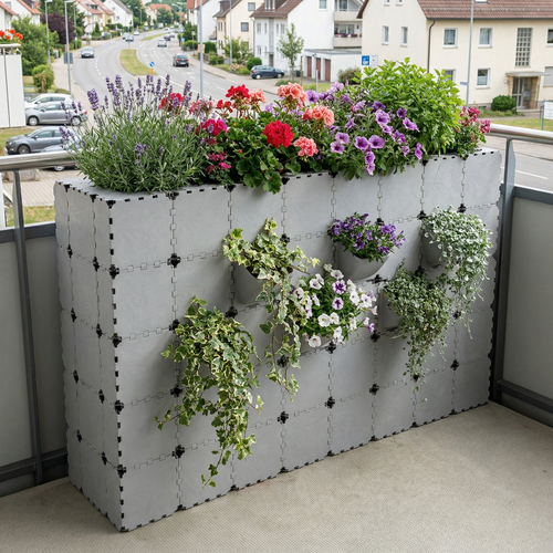 Sadzarka balkonowa z panelami Flora