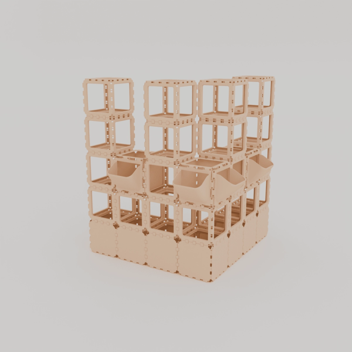 Cubik mini vertical garden, front view