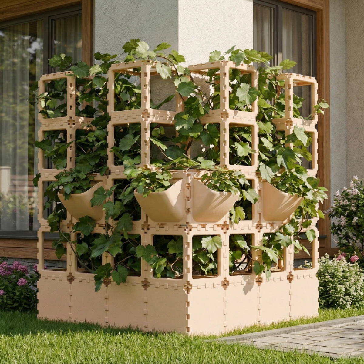 Cubik mini vertical garden, compact view