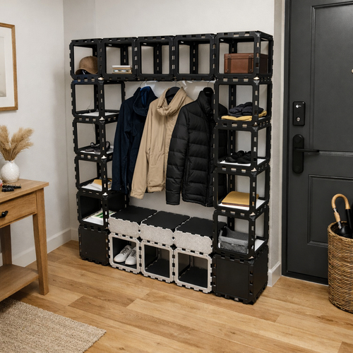 Cubik Modular Entryway Coat Rack #2