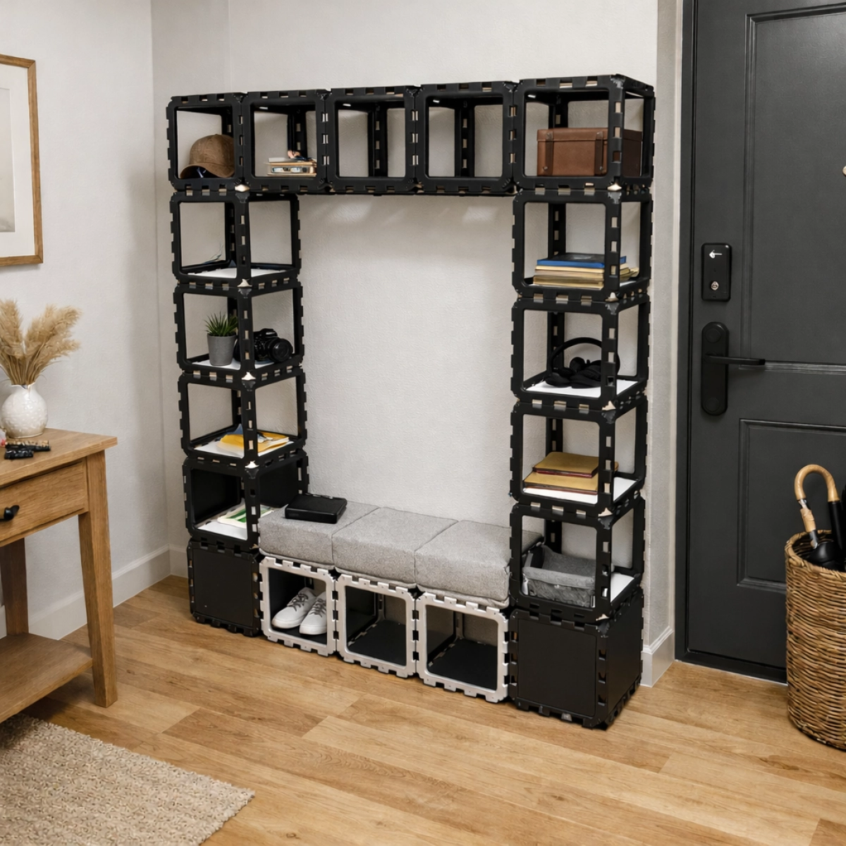 Cubik Modular Entryway Coat Rack #2, additional view
