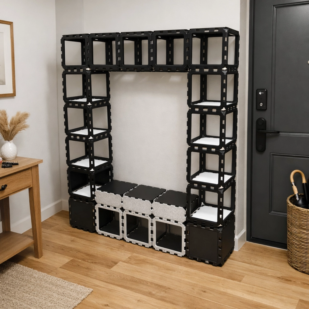 Cubik Modular Entryway Coat Rack #2, additional view