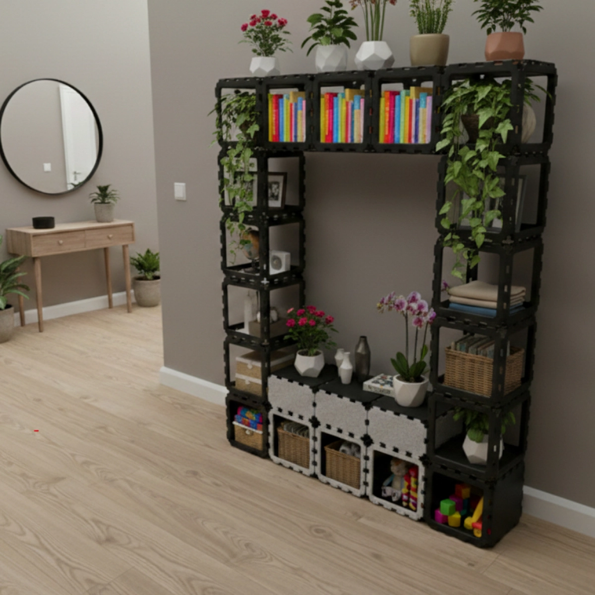 Cubik Modular Entryway Coat Rack #2, additional view