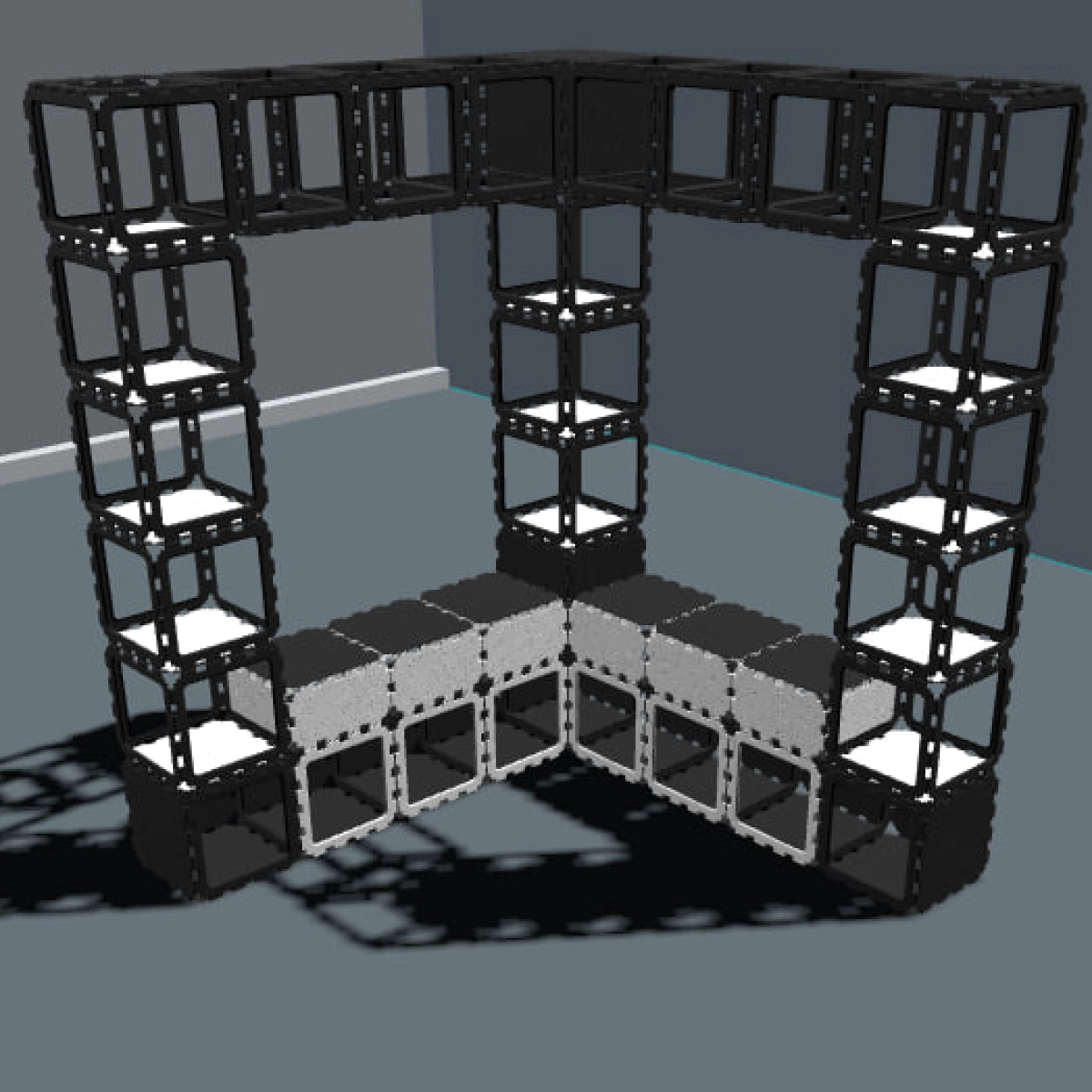 Modular Corner Entryway Coat Rack photo