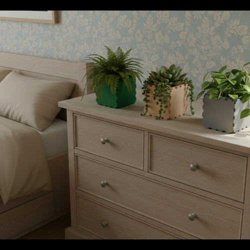 Sadzarki modułowe Cube (zestaw 3 sztuk)