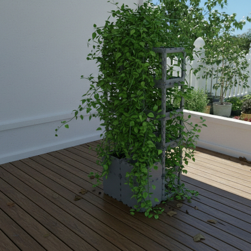Kompaktowy stojak modułowy dla roślin pnących