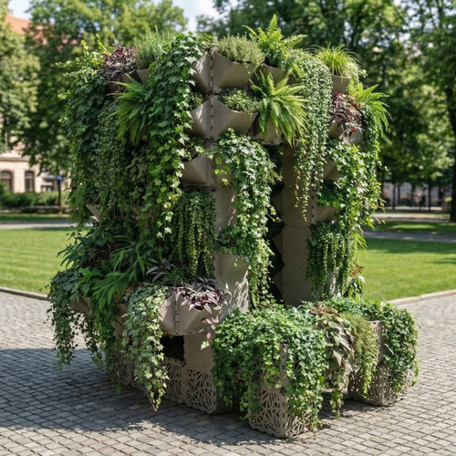 Pionowy pawilon ogrodowy