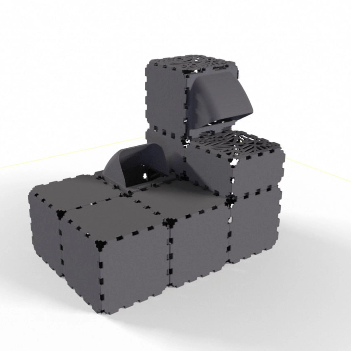 Modular Cat Play House with FLORA Entry V2 photo