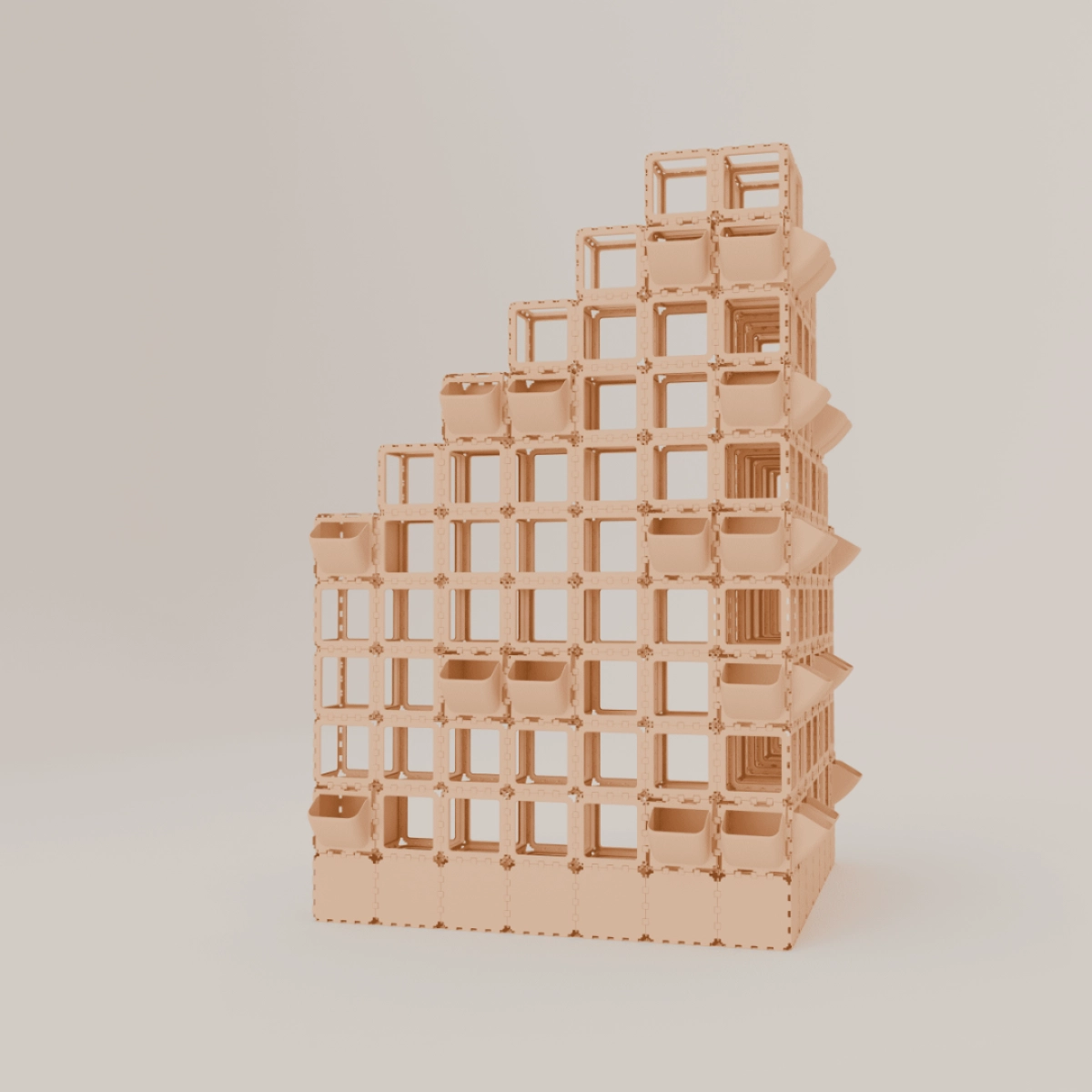 Cubik freestanding vertical garden layout