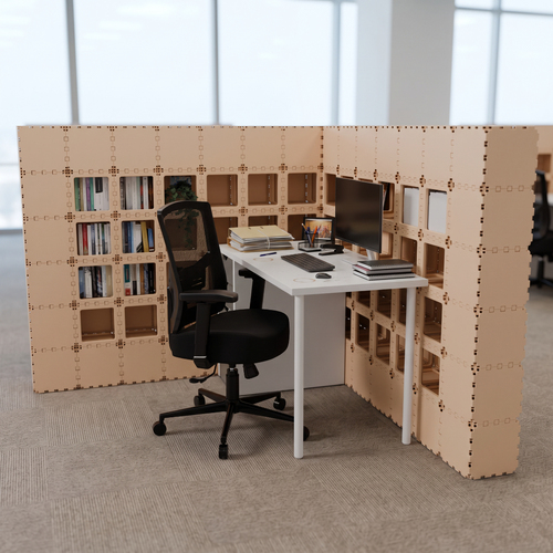 L-Shaped Office Booth 