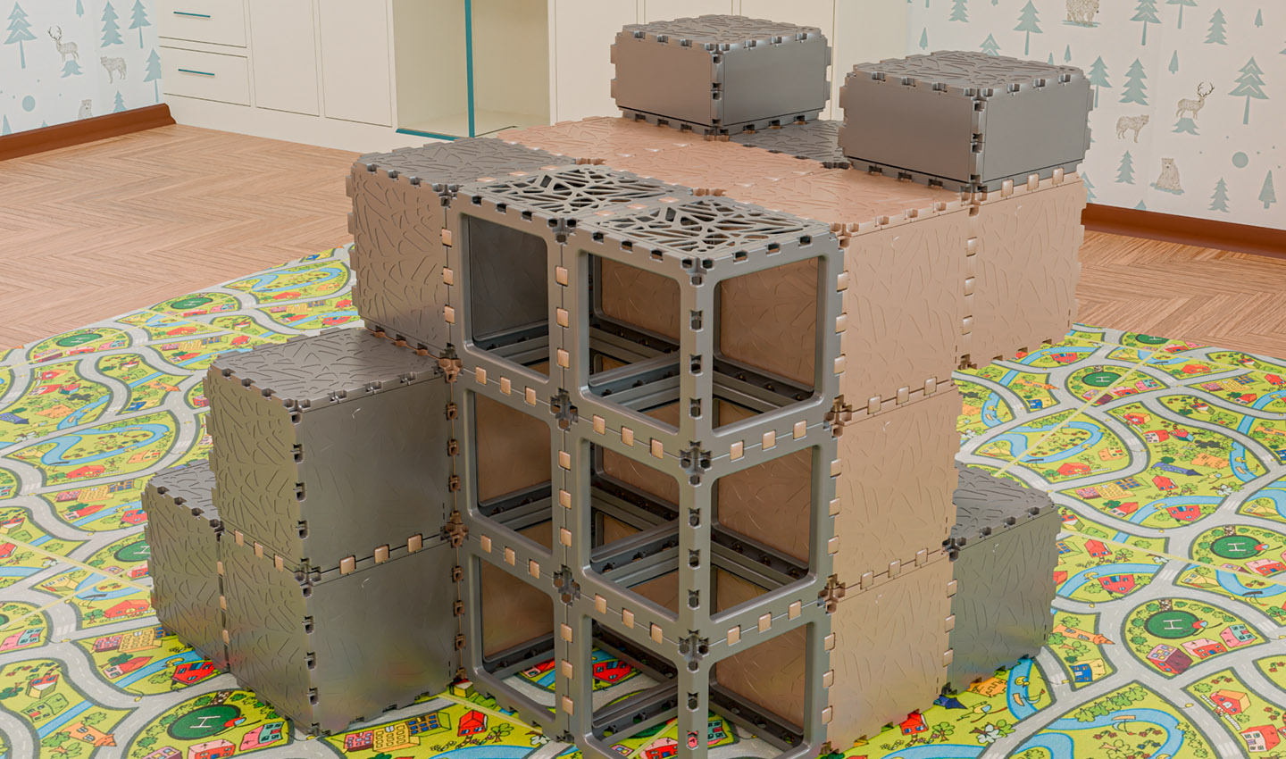 Modułowe sale zabaw dla niekończącej się kreatywności i zabawy